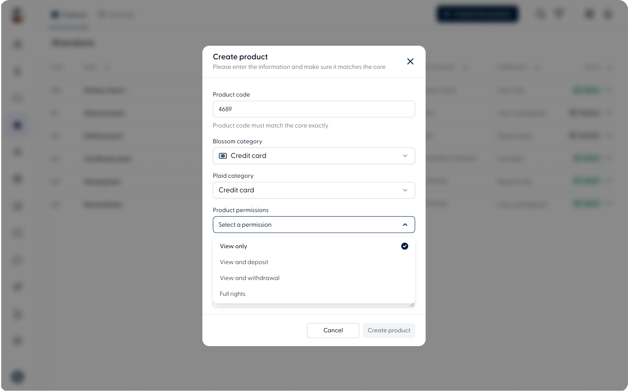 Breeze - Product Configuration - View&Withdrawal